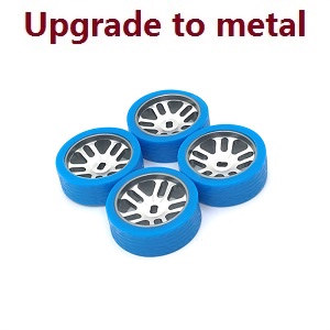 Wltoys 284161 Wltoys 284010 RC Car Vehicle spare parts upgrade to metal hub tires (Blue)