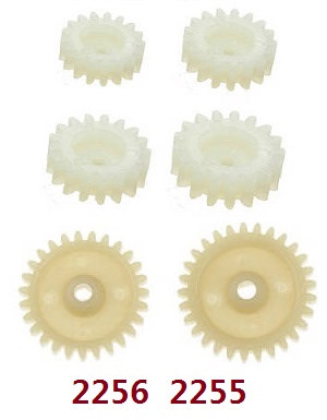 Wltoys 284161 Wltoys 284010 RC Car Vehicle spare parts reduction gear and motor gear 2255 2256 6pcs - Click Image to Close