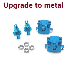 Wltoys 284161 Wltoys 284010 RC Car Vehicle spare parts upgrade to metal gear box + differential mechanism + bearings (Blue) - Click Image to Close