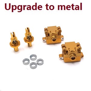 Wltoys 284161 Wltoys 284010 RC Car Vehicle spare parts upgrade to metal gear box + differential mechanism + bearings (Gold)