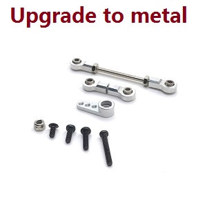 Wltoys 284161 Wltoys 284010 RC Car Vehicle spare parts upgrade to metall pull rod and servo arm set (Silver) - Click Image to Close