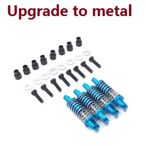 Wltoys 284161 Wltoys 284010 RC Car Vehicle spare parts upgrade to metal shock absorber (Blue) 4pcs - Click Image to Close