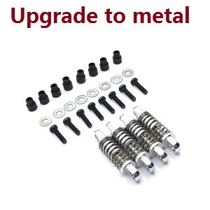 Wltoys 284161 Wltoys 284010 RC Car Vehicle spare parts upgrade to metal shock absorber (Silver) 4pcs