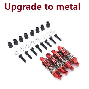 Wltoys 284161 Wltoys 284010 RC Car Vehicle spare parts upgrade to metal shock absorber (Red) 4pcs