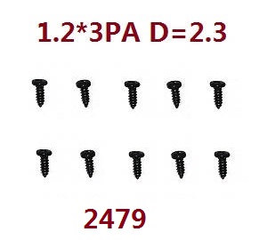 Wltoys 284161 Wltoys 284010 RC Car Vehicle spare parts screws set 1.2*3pa d=2.3 2479 - Click Image to Close