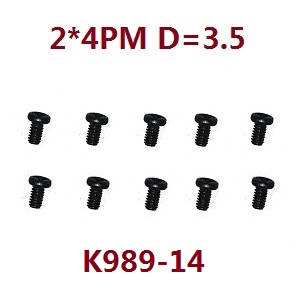 Wltoys 284161 Wltoys 284010 RC Car Vehicle spare parts screws set 2*4pm d=3.5 k989-14 - Click Image to Close