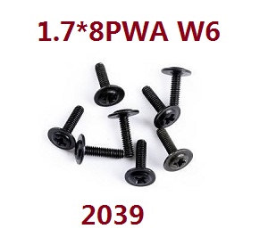 Wltoys 284161 Wltoys 284010 RC Car Vehicle spare parts screws set 1.7*8pwa w=6 2039