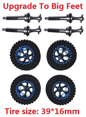 *** Today's deal *** Wltoys XK 284131 car parts upgrade to big feet tires and CVD set - Click Image to Close