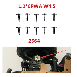 Wltoys 284161 Wltoys 284010 RC Car Vehicle spare parts screws set pwa1.2*6*4.5 2564 - Click Image to Close