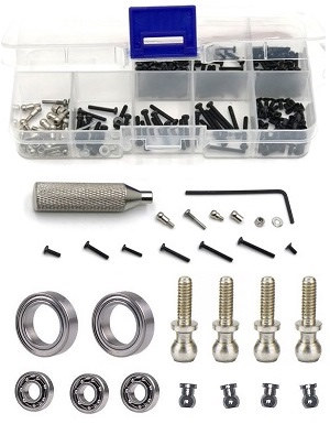 Wltoys 284161 Wltoys 284010 RC Car Vehicle spare parts 316 in 1, Screws, Nuts, Flat Washer, Hexagon Wrench, Screwdriver, Small iron bar, Bearings, Ball head screws, Ball head Kit.
