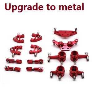 Wltoys 284161 Wltoys 284010 RC Car Vehicle spare parts 5-In-one upgrade to metal parts kit (Red)