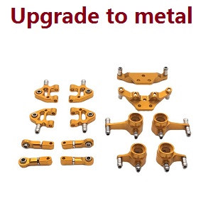 Wltoys 284161 Wltoys 284010 RC Car Vehicle spare parts 5-In-one upgrade to metal parts kit (Gold)