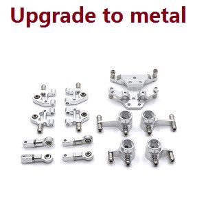 Wltoys 284161 Wltoys 284010 RC Car Vehicle spare parts 5-In-one upgrade to metal parts kit (Silver)