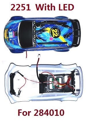Wltoys 284161 Wltoys 284010 RC Car Vehicle spare parts car shell with LED module 2251 (For 284010) - Click Image to Close