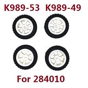 Wltoys 284161 Wltoys 284010 RC Car Vehicle spare parts tire and hub assembly K989-53 K989-49 (For 284010)