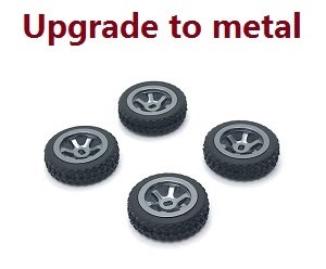 Wltoys 284161 Wltoys 284010 RC Car Vehicle spare parts upgrade to metal hub tires (Titanium color)