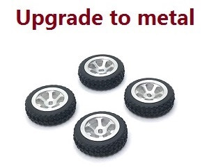 Wltoys 284161 Wltoys 284010 RC Car Vehicle spare parts upgrade to metal hub tires (Silver)