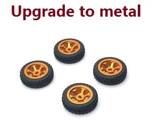 Wltoys 284161 Wltoys 284010 RC Car Vehicle spare parts upgrade to metal hub tires (Gold)