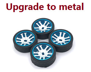 Wltoys 284161 Wltoys 284010 RC Car Vehicle spare parts upgrade to metal hub tires (Blue) - Click Image to Close