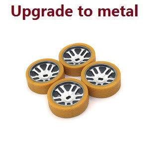 Wltoys 284161 Wltoys 284010 RC Car Vehicle spare parts upgrade to metal hub tires (Yellow) - Click Image to Close