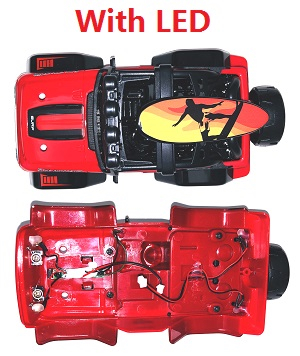 Wltoys 322221 XKS WL Tech XK RC car vehicle spare parts total car shell group with LED Red