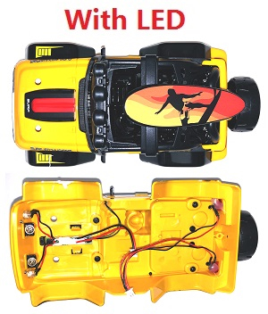 Wltoys 322221 XKS WL Tech XK RC car vehicle spare parts total car shell group with LED Yellow