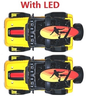 Wltoys 322221 XKS WL Tech XK RC car vehicle spare parts total car shell group with LED Yellow 2pcs