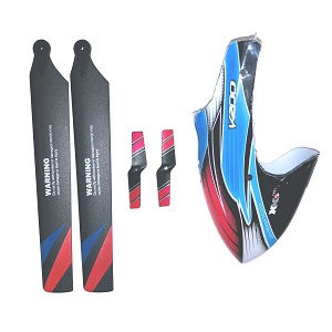 Wltoys XK K200 Flight Force-K200 RC Helicopter spare parts main blades + tail blades + head cover