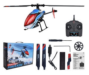 Wltoys XK K200 RC Helicopter with 1 battery RTF (Color box package)