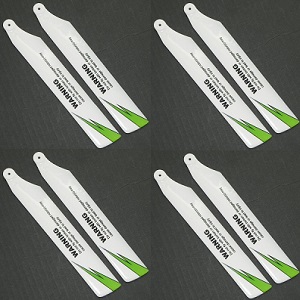 WLtoys WL V966 RC helicopter spare parts todayrc toys listing main blades (White-Green) 8 pcs