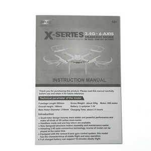 MJX X-series X101 quadcopter spare parts todayrc toys listing english manual instruction book