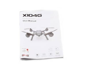 MJX X104G RC Quadcopter spare parts todayrc toys listing English manual book