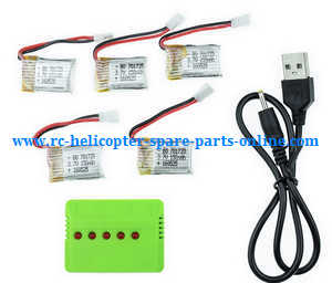 Syma X2 quadcopter spare parts todayrc toys listing 1 to 5 charger box + 5*3.7V 150mAh battery set
