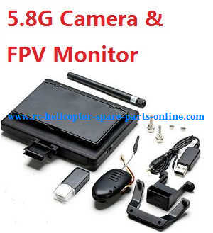 XK X250 quadcopter spare parts todayrc toys listing 5.8G camera + FPV monitor set