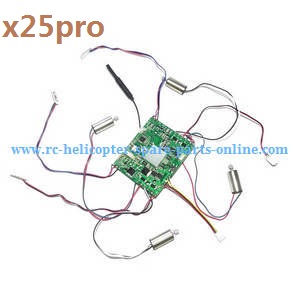 Syma X25PRO X25W X25 RC quadcopter spare parts todayrc toys listing PCB board with LED lights and main motors (x25pro)