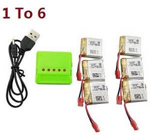 Syma X26 RC quadcopter spare parts todayrc toys listing 1 to 6 charger set + 6*battery 3.7V 380mAh set