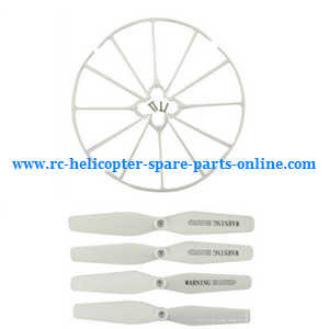 Syma X56 X56W RC quadcopter spare parts todayrc toys listing protection frame set + main blades (White)
