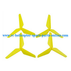 SYMA x5 x5a x5c x5c-1 RC Quadcopter spare parts todayrc toys listing upgrade Three leaf shape blades (Yellow)