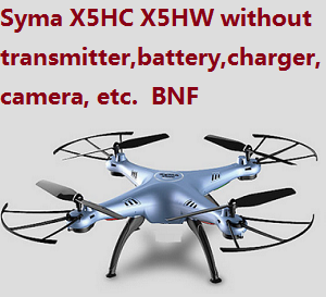 Syma X5HW X5HC RC drone without transmitter battery charger camera etc. BNF Blue