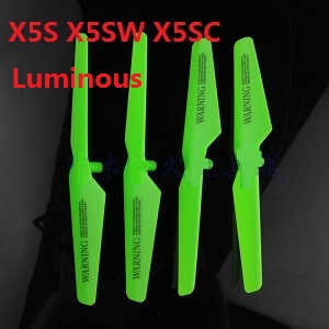 syma x5s x5sw x5sc quadcopter spare parts todayrc toys listing main blades propellers (Luminous green)