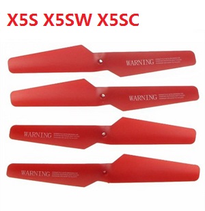 syma x5s x5sw x5sc quadcopter spare parts todayrc toys listing main blades propellers (Red)