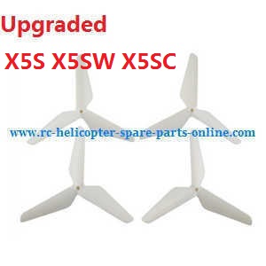 syma x5s x5sw x5sc quadcopter spare parts todayrc toys listing upgrade Three leaf shape blades (White)