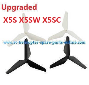 syma x5s x5sw x5sc quadcopter spare parts todayrc toys listing upgrade Three leaf shape blades (black-white)