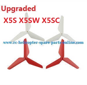 syma x5s x5sw x5sc quadcopter spare parts todayrc toys listing upgrade Three leaf shape blades (red-white)