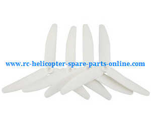 Syma x5u x5uw x5uc quadcopter spare parts todayrc toys listing upgrade Three leaf shape blades (White)