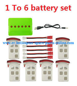 Syma x5uw-d quadcopter spare parts todayrc toys listing 1 to 6 charger box set + 6*battery set