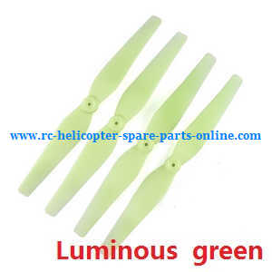 syma x8c x8w x8g x8hc x8hw x8hg quadcopter spare parts todayrc toys listing main blades propellers (luminous green)