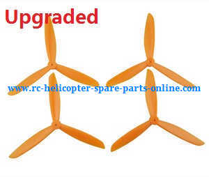 syma x8c x8w x8g x8hc x8hw x8hg quadcopter spare parts todayrc toys listing upgrade Three leaf shape blades (orange)