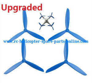 syma x8c x8w x8g x8hc x8hw x8hg quadcopter spare parts todayrc toys listing upgrade Three leaf shape blades (blue)