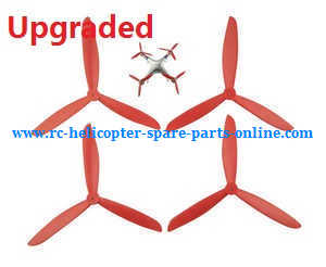 syma x8c x8w x8g x8hc x8hw x8hg quadcopter spare parts todayrc toys listing upgrade Three leaf shape blades (red)